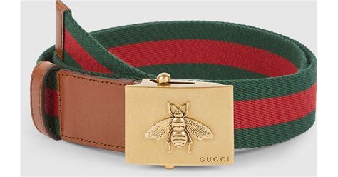 gucci canvas web belt with bee buckle|canvas Gucci belt men.